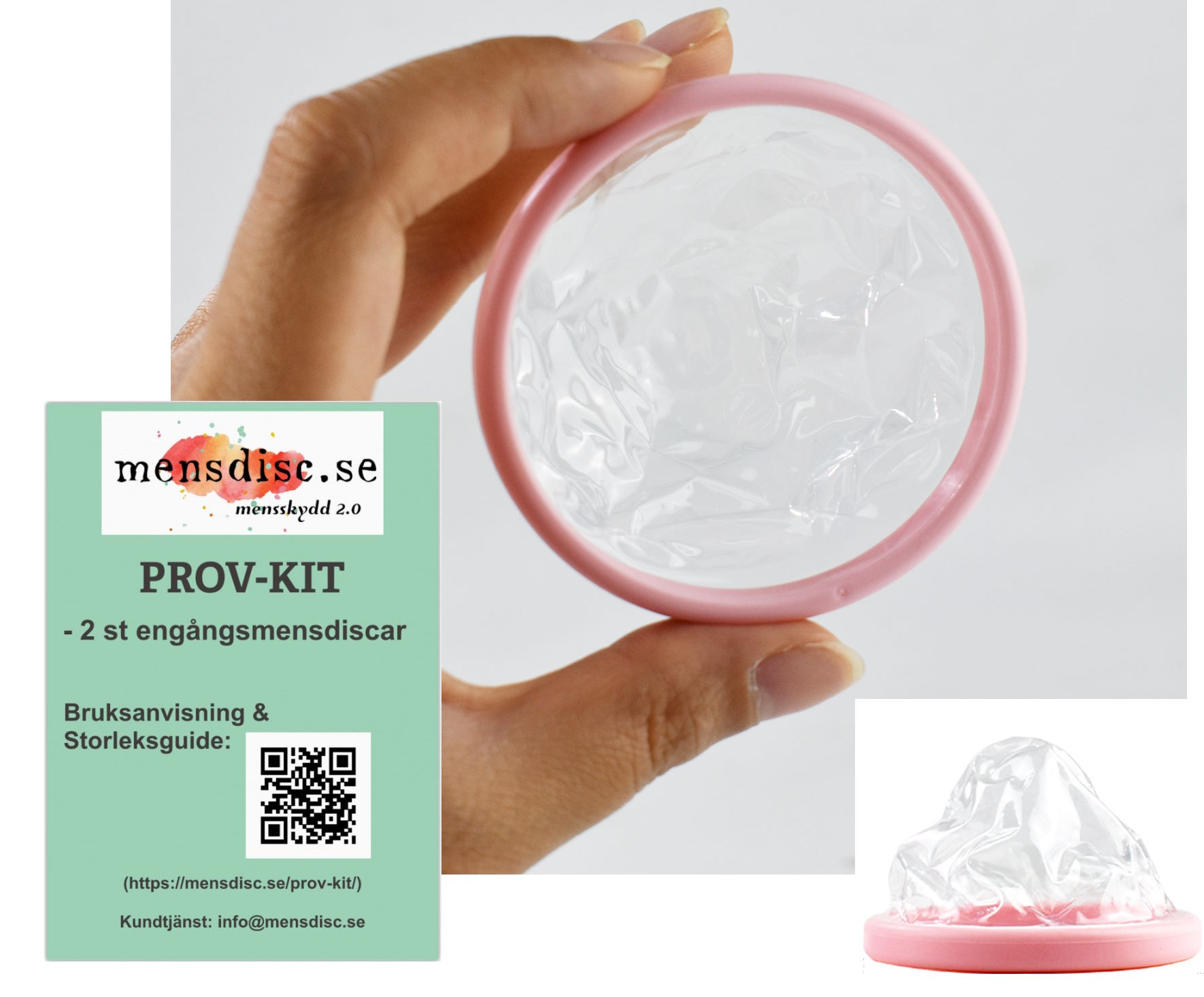 Prov-kit med 2 st engångsmensdiscar